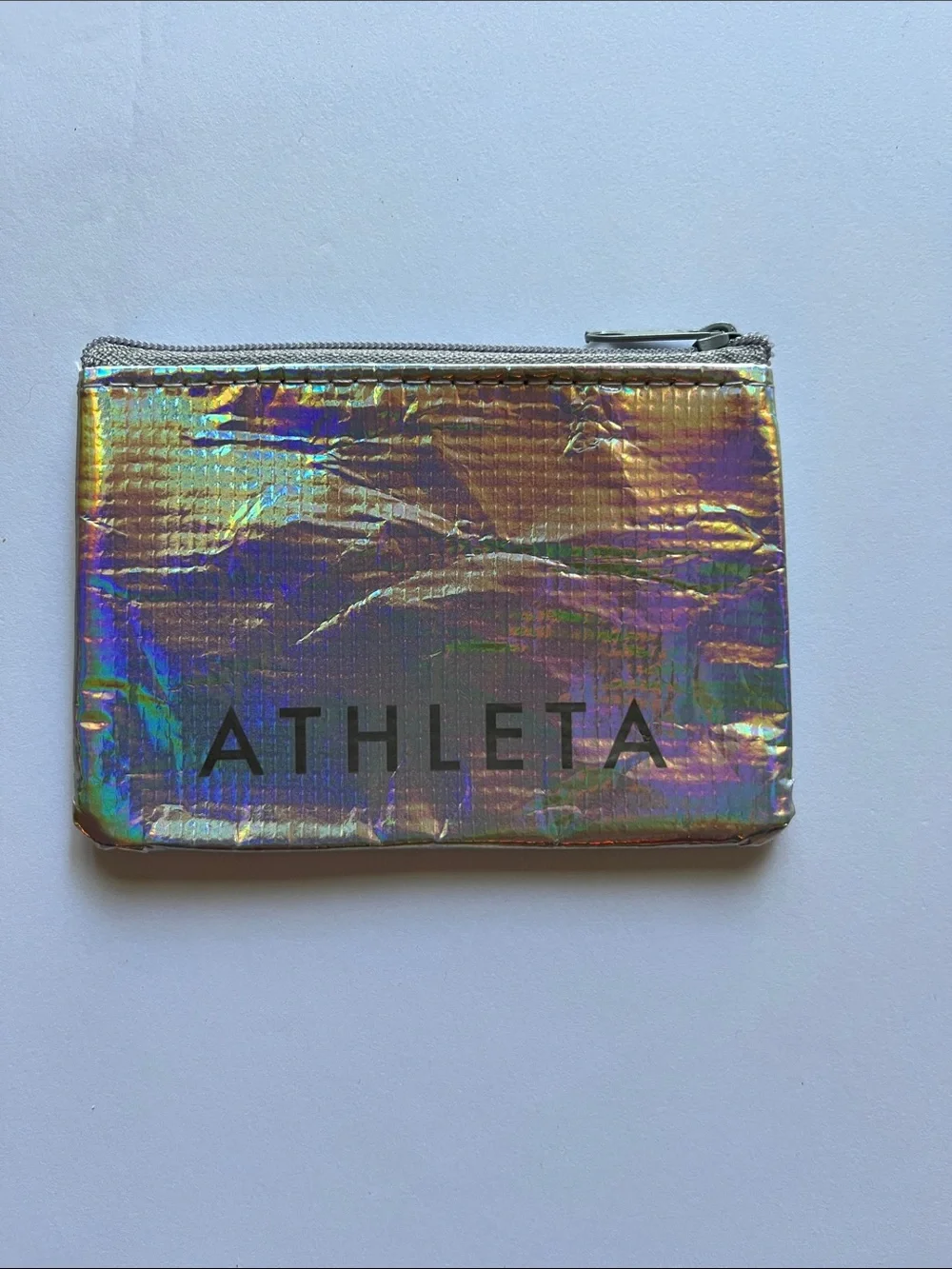 Athleta Holographic Iridescent Zip Pouch
